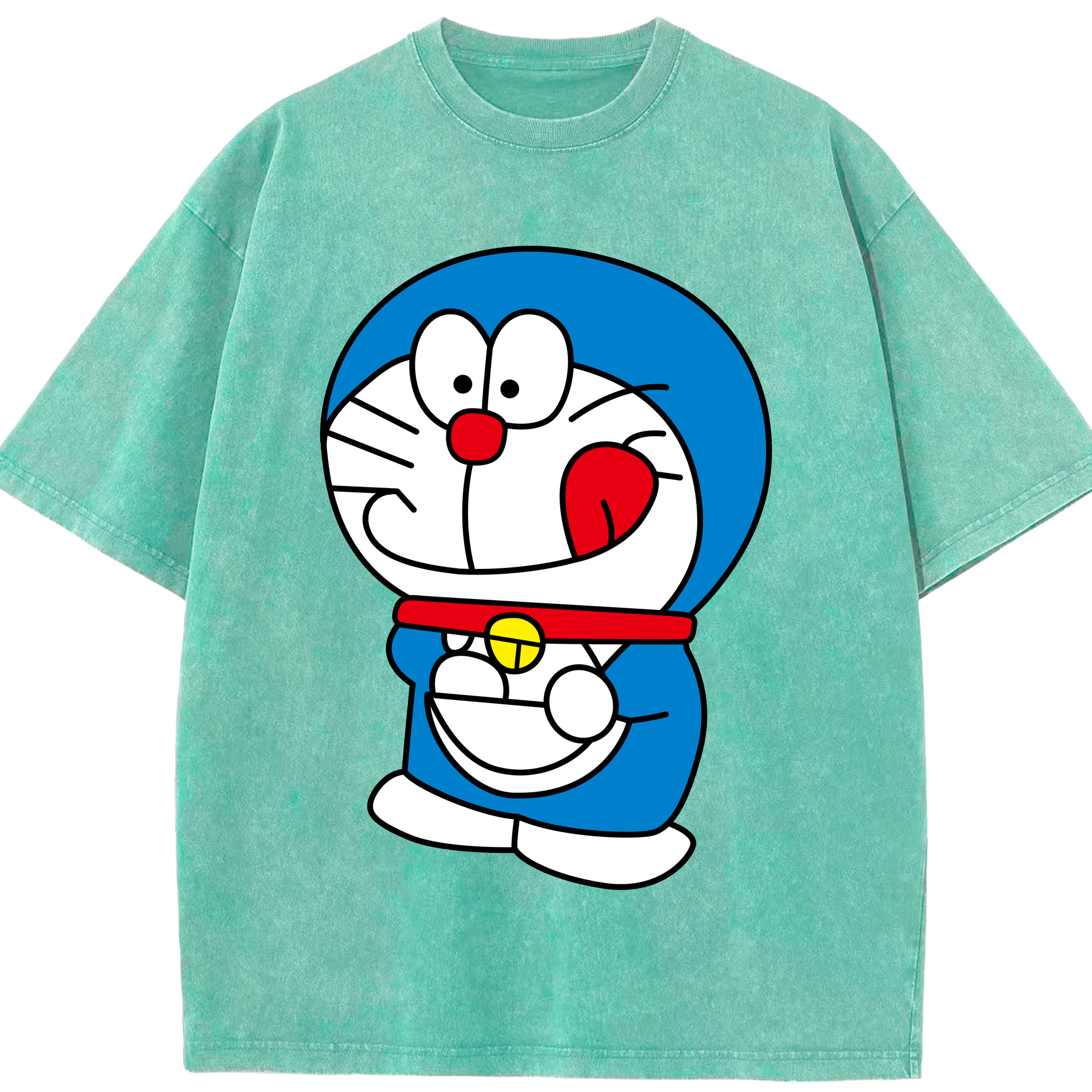 （画像用） ドラえもん Doraemon 綿100% ヴィンテージ風 半袖Tシャツ（フロントプリント）